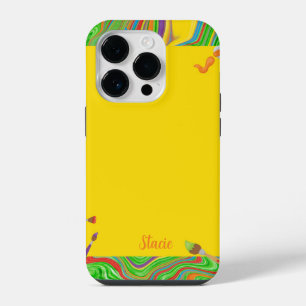 Coque Pour iPhone 14 Plus Tourbillons colorés de peinture personnalisés