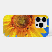 Coque Pour iPhone 14 Plus Tournesol avec abeilles coque iphone (Verso Horizontal)