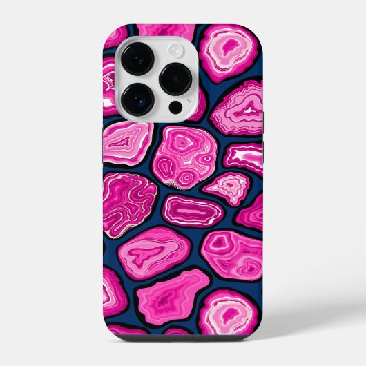 Coque Pour iPhone 14 Plus Tranches d'agate rose (Verso)