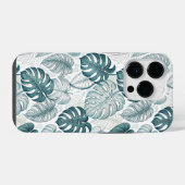Coque Pour iPhone 14 Plus Tropical Botanical Green Monsteras (Verso Horizontal)