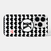 Coque Pour iPhone 14 Plus Un cœur rose (initiale) (Verso Horizontal)