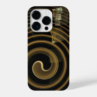 Vagues dorées hypnotiques Art abstrait moderne