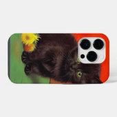 Coque Pour iPhone 14 Plus Van Gogh Style Chat noir (Verso Horizontal)