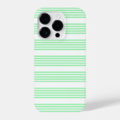 Coque Pour iPhone 14 Plus Vert et blanc cinq bandes motif (Verso)