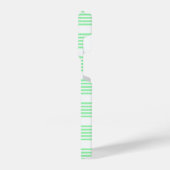 Coque Pour iPhone 14 Plus Vert et blanc cinq bandes motif (Côté gauche)