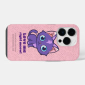 Coque Pour iPhone 14 Plus Violet Anime Chat Vector Art Rose (Verso Horizontal)