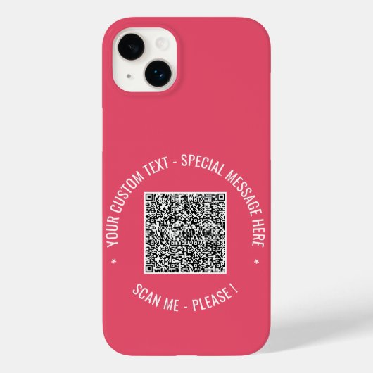 Coque Pour iPhone 14 Plus Votre coque iphone de texte personnalisé de code Q (Verso)