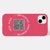 Coque Pour iPhone 14 Plus Votre coque iphone de texte personnalisé de code Q (Verso (horizontal))
