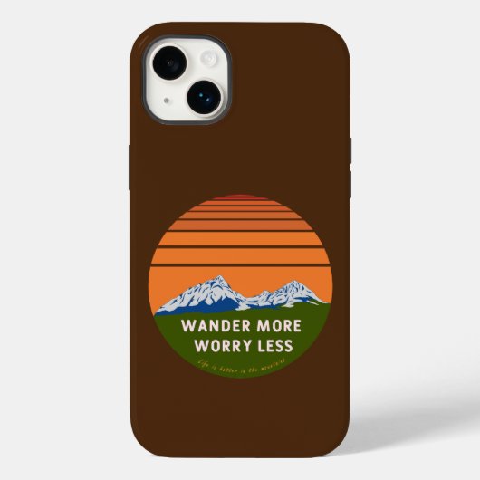 Coque Pour iPhone 14 Plus Voyagez plus Inquiète moins Coque-Mate coque iphon (Verso)