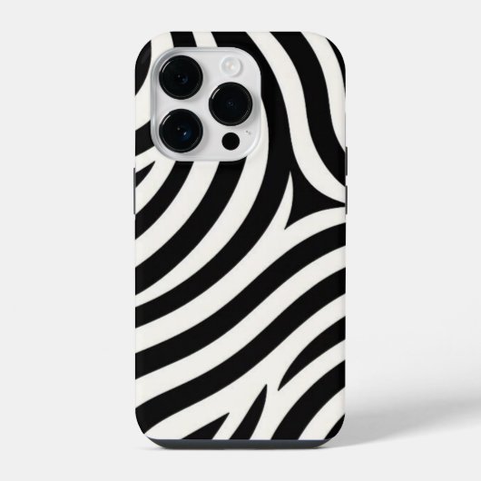 Coque Pour iPhone 14 Plus Zebra Stripes Impression moderne (Verso)