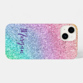 Coque Pour iPhone 14 Plutôt chatoyante Parties scintillant arc-en-ciel  (Verso Horizontal)