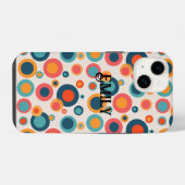Coque Pour iPhone 14 Points Abstraits Colorés (Verso Horizontal)