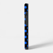 Coque Pour iPhone 14 Points bleus et noirs (Côté gauche)
