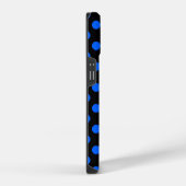 Coque Pour iPhone 14 Points bleus et noirs (Côté droit)