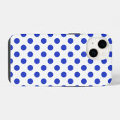 Coque Pour iPhone 14 Points bleus royaux  (Verso Horizontal)