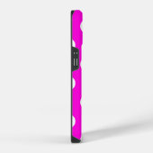 Coque Pour iPhone 14 Points de polka magenta #FF00DC (Côté droit)