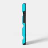 Coque Pour iPhone 14 Points polka cyan code hexadécimal 00E3F4 (Côté gauche)