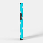 Coque Pour iPhone 14 Points polka cyan code hexadécimal 00E3F4 (Côté droit)