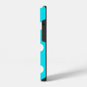 Coque Pour iPhone 14 Points polka cyan code hexadécimal 00E3F4 (Côté gauche)