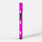 Coque Pour iPhone 14 Points polka magenta #FF00DC Coque iPhone Case-Mat (Côté droit)