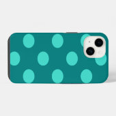Coque Pour iPhone 14 Points teal et turquoise (Verso Horizontal)