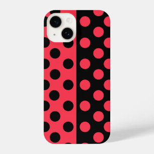Coque Pour iPhone 14 Pois rouges noirs de Ladybug