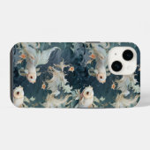Coque Pour iPhone 14 Poisson Betta Bleu Blanc (Verso Horizontal)