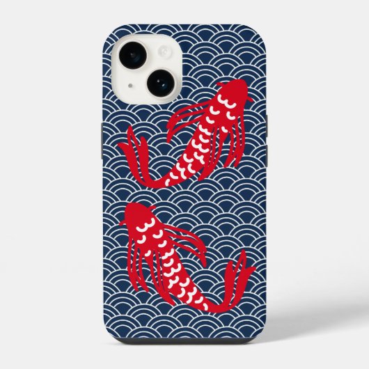 Coque Pour iPhone 14 Poisson rouge Koi (Verso)