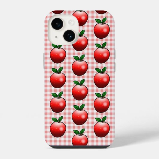 Coque Pour iPhone 14 Pommes rouges (Verso)