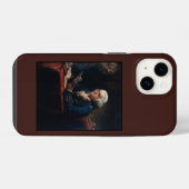 Coque Pour iPhone 14 Portrait de pouce Benjamin Franklin à la Maison Bl (Verso Horizontal)