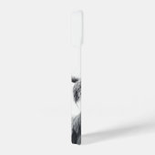 Coque Pour iPhone 14 Portrait de vache Highland premier monogramme noir (Côté droit)