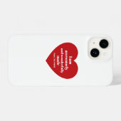 Coque Pour iPhone 14 Positive Bible Verse Affirmation Red Heart Cute (Verso Horizontal)