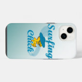 Coque Pour iPhone 14 Poulette Surfeuse #3 (Verso Horizontal)