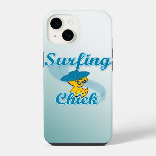 Coque Pour iPhone 14 Poulette Surfeuse #3 (Verso)