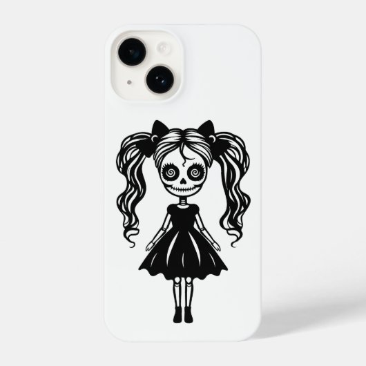 Coque Pour iPhone 14 Poupée éffrayante fille (Verso)