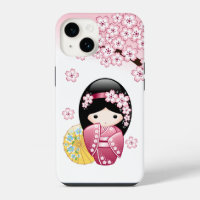 Poupée Kokeshi de printemps - Jolie fille geisha j