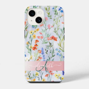 Coque Pour iPhone 14 Prairie de fleurs sauvages printanières colorées M