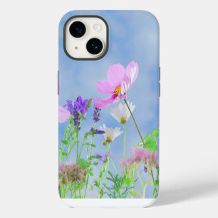 Coque Pour iPhone 14 Prairie de fleurs sauvages roses jolies