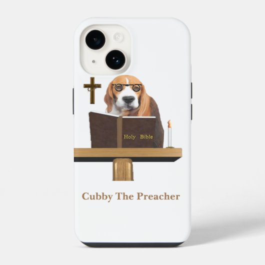 Coque Pour iPhone 14 Prêcheur de chien (Verso)