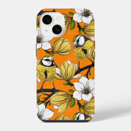 Coque Pour iPhone 14 Printemps en jaune (Verso)