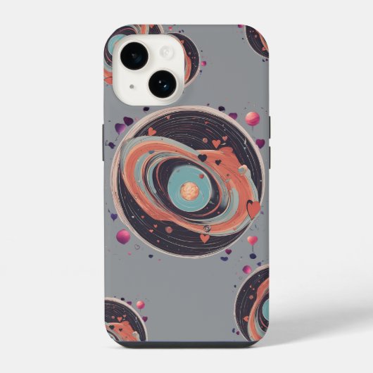 Coque Pour iPhone 14 💖 🌠 "Pris dans ton orbite" (Verso)