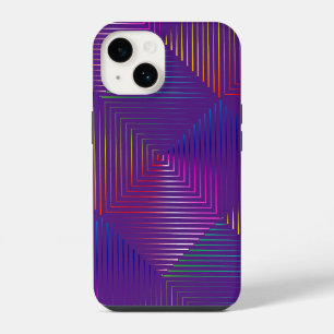 Coque Pour iPhone 14 Prison Arc-En-Ciel Sur Violet