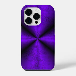 Coque Pour iPhone 14 Pro Arc-en-ciel violet en optique cuir peau d'éléphant
