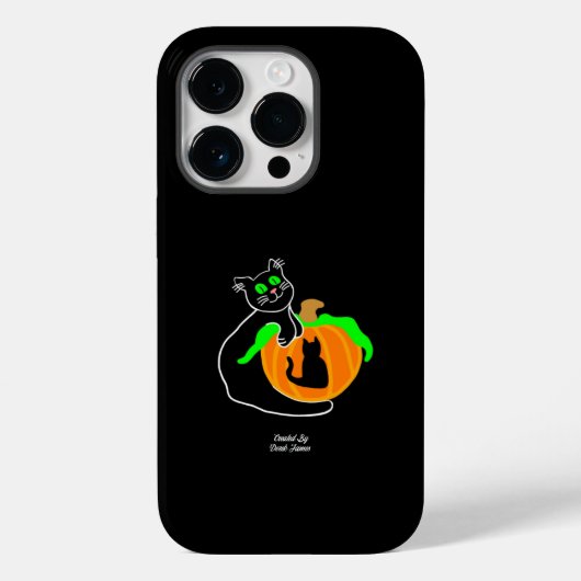 Coque Pour iPhone 14 Pro Black Cat Citrouille Apple iPhone 14 Pro Coque (Verso)