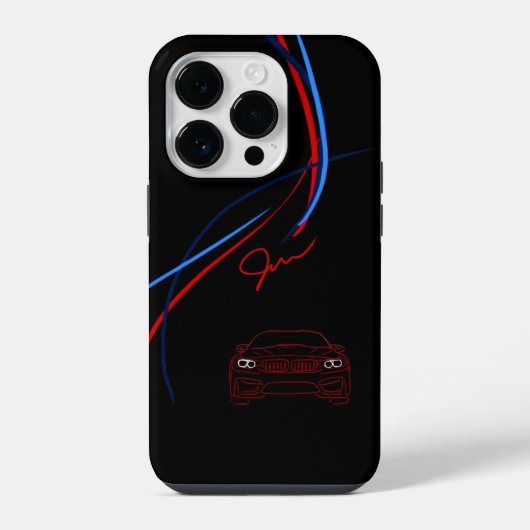 Coque Pour iPhone 14 Pro BMW M4 Stripes iPhone 14 Coque (Verso)