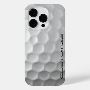 Coque Pour iPhone 14 Pro Boule de golf avec texte personnalisé