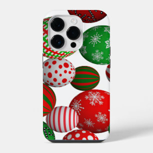 Coque Pour iPhone 14 Pro Boules de Noël 3D