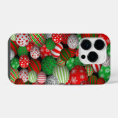 Coque Pour iPhone 14 Pro Boules de Noël 3D (Verso Horizontal)