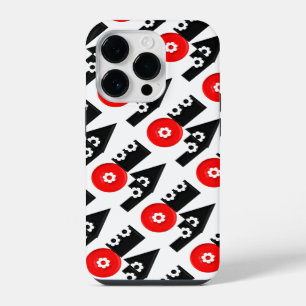 Coque Pour iPhone 14 Pro Carré Rétro AMOUR