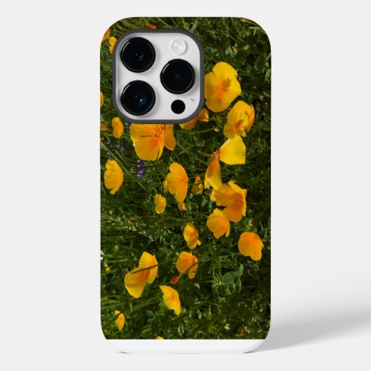 Coque Pour iPhone 14 Pro Champ de coque iphone de pavots (Verso)